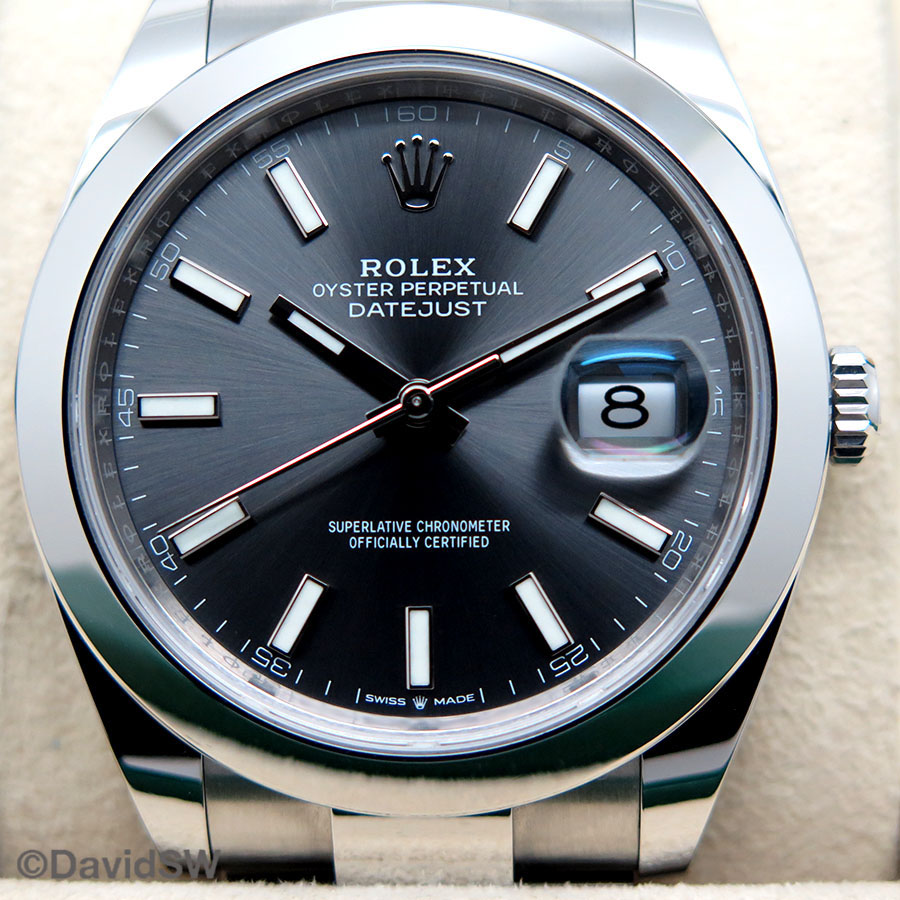 Rolex 126300 Datejust 41 with Slate Stick Dial on Oyster - Image 3