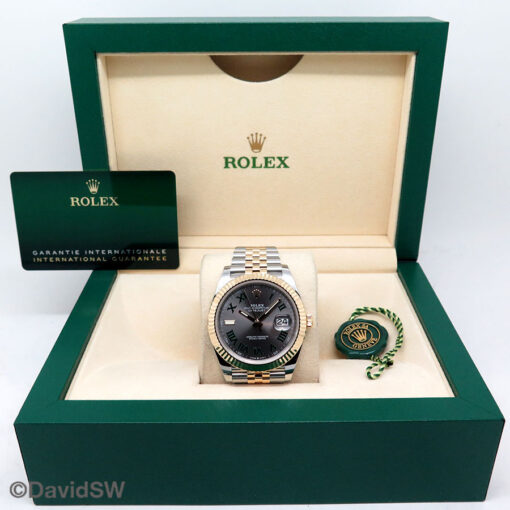 Rolex 126333 Datejust 41 18K/SS with Slate Roman Dial on Jubilee - Image 2