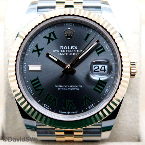 Rolex 126333 Datejust 41 18K/SS with Slate Roman Dial on Jubilee - Image 3