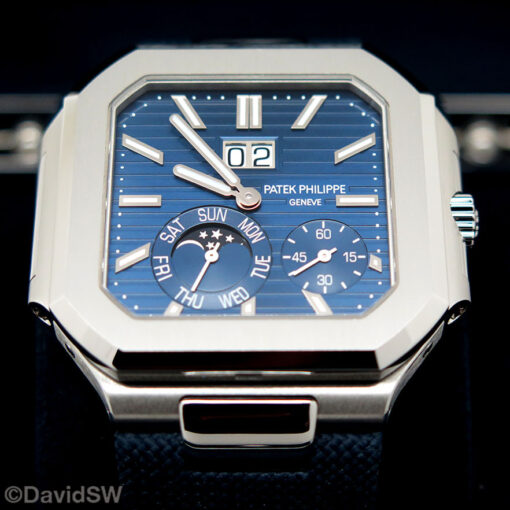 Patek Philippe 5822P Platinum Cubitus Day & Date Automatic with Blue Dial (New Model) - Image 3