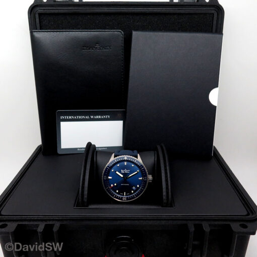 Alternative view of Blancpain Fifty Fathoms Bathyscaphe Ceramic Blue