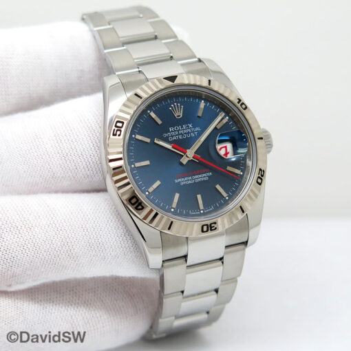 Rolex 116264 Datejust Turn-O-Graph with Blue Dial on Oyster