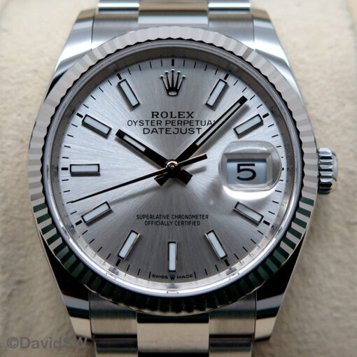 Rolex 126234 Datejust with Silver Stick Dial on Oyster - Image 3