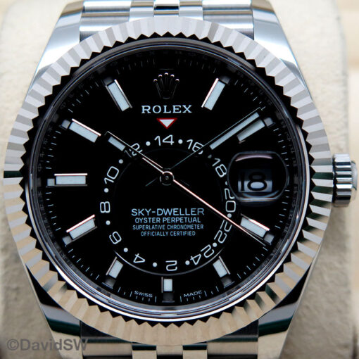 Rolex 326934 Skydweller with Black Dial on Jubilee (New Old Stock) - Image 3