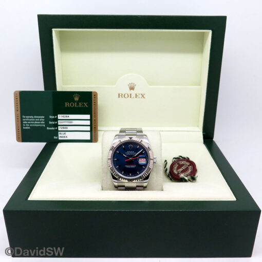 Rolex 116264 Datejust Turn-O-Graph with Blue Dial on Oyster - Image 2