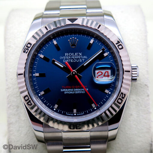 Rolex 116264 Datejust Turn-O-Graph with Blue Dial on Oyster - Image 3