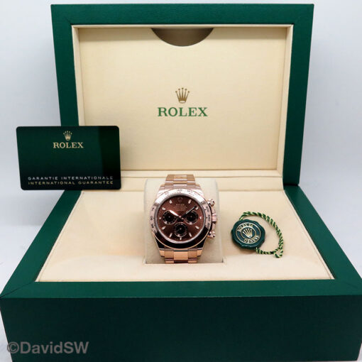Rolex 116505 Cosmograph Daytona 18K Rose Gold with Chocolate Dial - Image 2