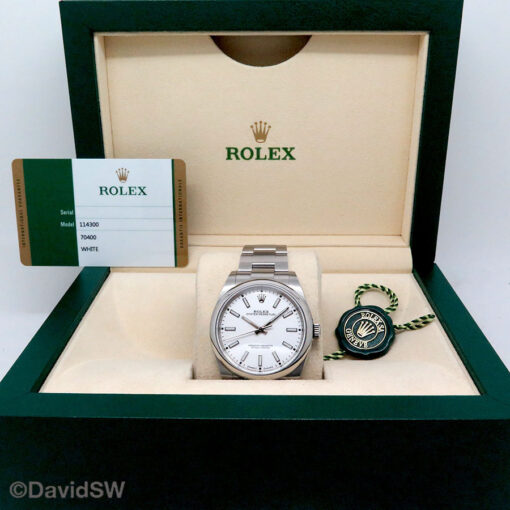 Rolex 114300 Oyster Perpetual with White Dial - Image 2