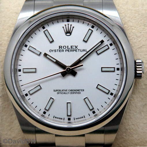 Rolex 114300 Oyster Perpetual with White Dial - Image 3