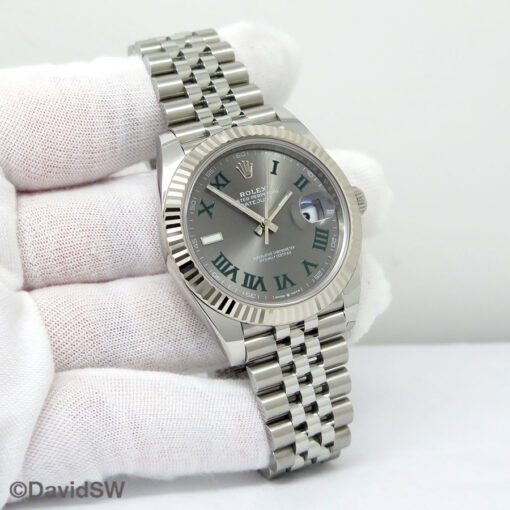 Rolex 126334 Datejust 41 with Slate Roman Dial on Jubilee