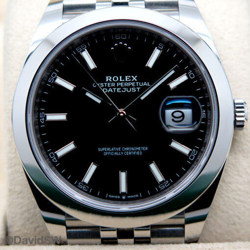Rolex 126300 Datejust 41 with Black Stick Dial on Jubilee - Image 3