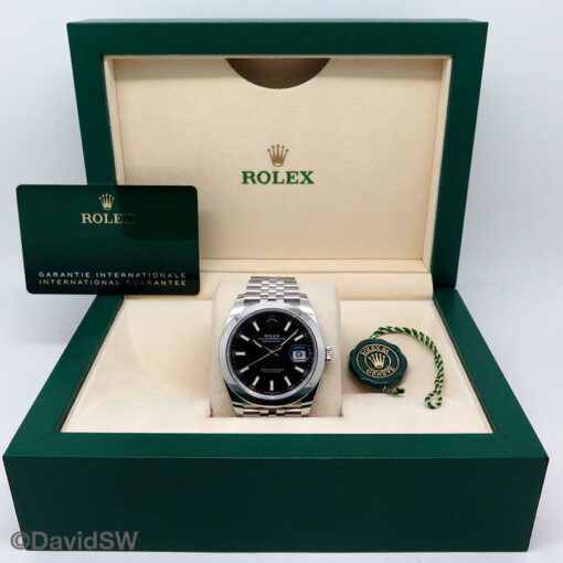 Rolex 126300 Datejust 41 with Black Stick Dial on Jubilee - Image 2