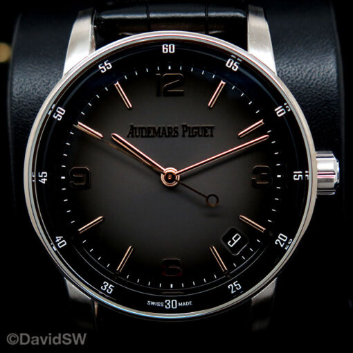 Audemars Piguet 15210CR Code 11.59 Automatic 18K White/Rose Gold with Grey Sunburst Dial - Image 4