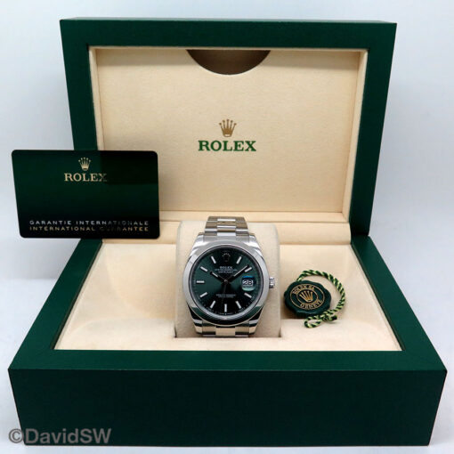 Rolex 126300 Datejust 41 with Mint Green Dial on Oyster - Image 2