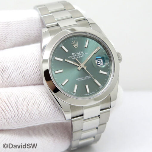Rolex 126300 Datejust 41 with Mint Green Dial on Oyster