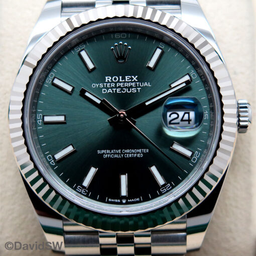Rolex 126334 Datejust 41 with Mint Green Dial on Jubilee - Image 3
