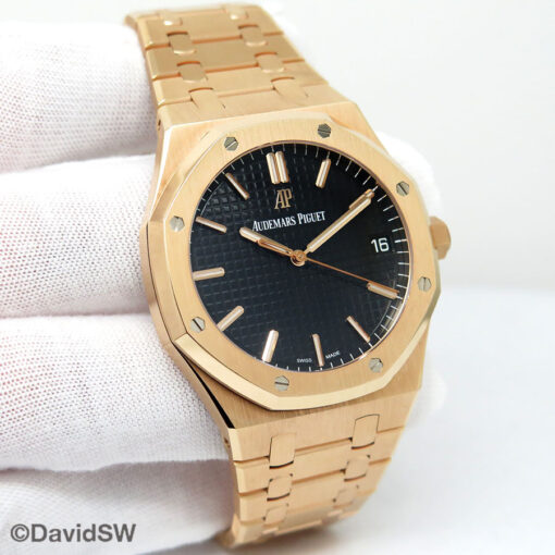 Audemars Piguet 15500OR Royal Oak 18K Rose Gold with Black Dial