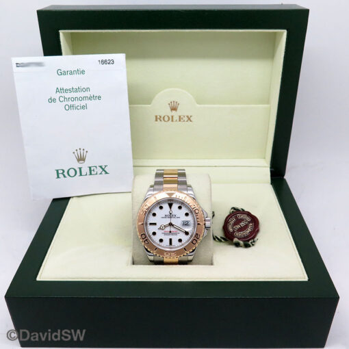 Rolex 16623 Yachtmaster 18K/SS with White Dial - Image 2