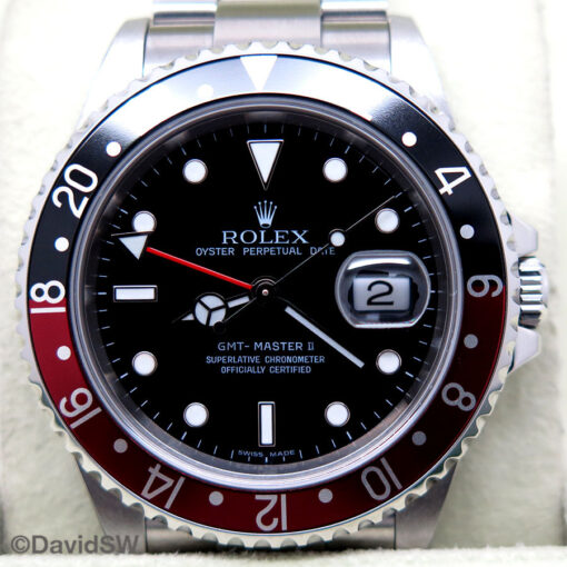 Rolex 16710 GMT Master II with Red/Black Bezel - Image 3