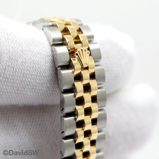 Rolex 279383RBR Datejust 18K/SS with Champagne Diamond Dial and Diamond Bezel on Jubilee - Image 7