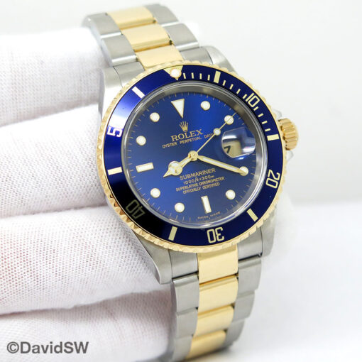 Rolex 16613LB Submariner 18K/SS with Blue Dial