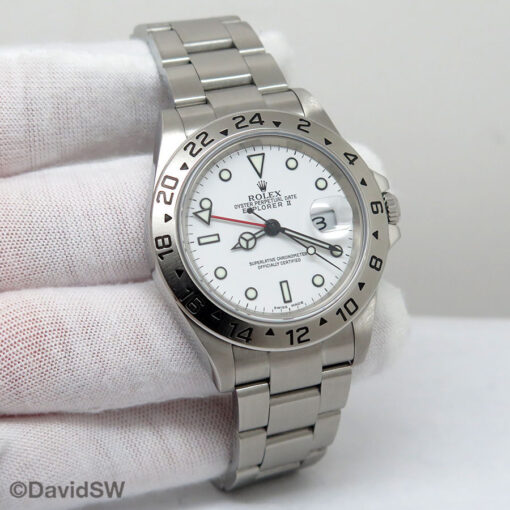 Rolex 16570 Explorer II with White Dial