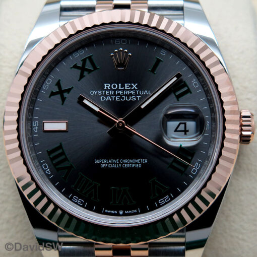Rolex 126331 Datejust 41 18K/SS with Slate Roman Dial on Jubilee - Image 3