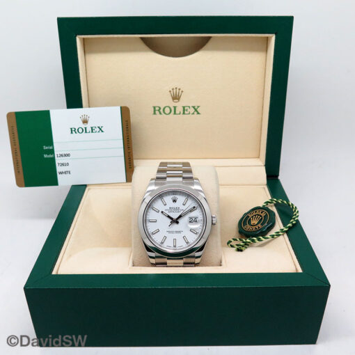 Rolex 126300 Datejust 41 with White Stick Dial on Oyster - Image 2