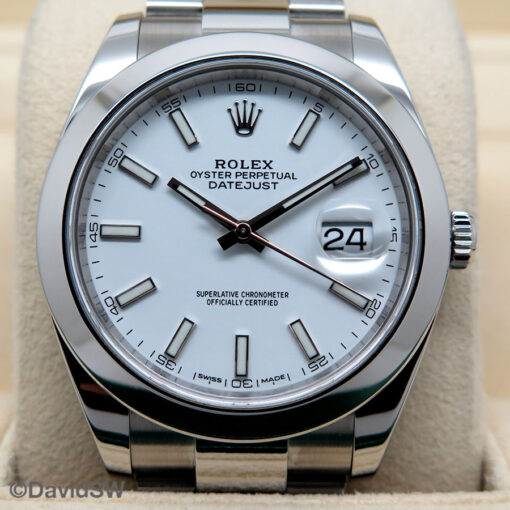 Rolex 126300 Datejust 41 with White Stick Dial on Oyster - Image 3
