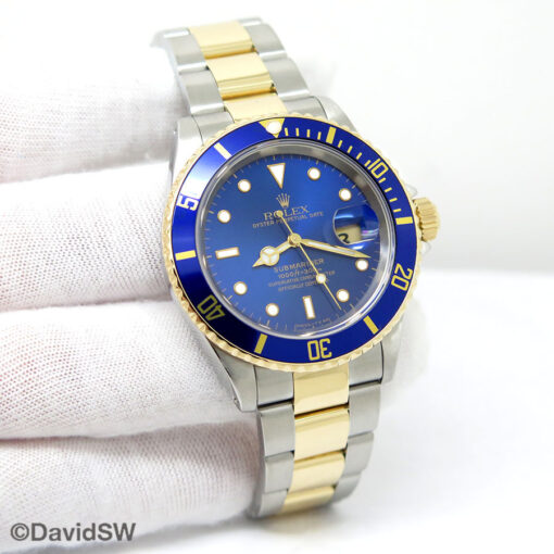Rolex 16613LB Submariner 18K/SS with Blue Dial