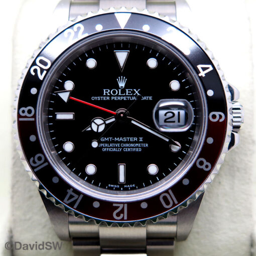 Rolex 16710 GMT Master II with Red/Black Bezel - Image 3