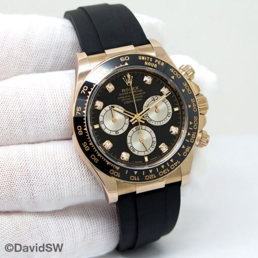 Rolex 126515LN Cosmograph Daytona 18K Rose Gold with Black Diamond Dial