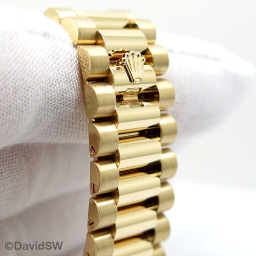 Rolex 128238 Day Date 18K Yellow Gold with White Stick Dial - Image 7