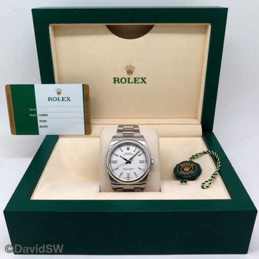 Rolex 116000 Oyster Perpetual with White Dial - Image 2