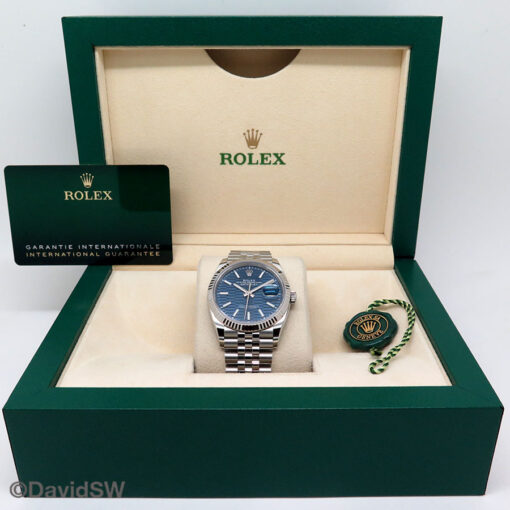 Rolex 126234 Datejust with Blue Fluted Motif Dial on Jubilee - Image 2