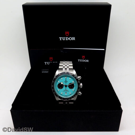 Alternative view of Tudor 79360N Black Bay Chronograph with Turquoise Dial (New Model)