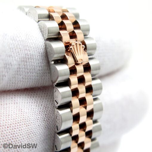 Rolex 278381RBR Datejust 18K/SS with Slate Roman Diamond "VI" Dial and Diamond Bezel on Jubilee - Image 7