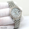 Rolex 178384 Datejust 31 with Mother of Pearl Roman Diamond "VI" Dial and Diamond Bezel on Jubilee