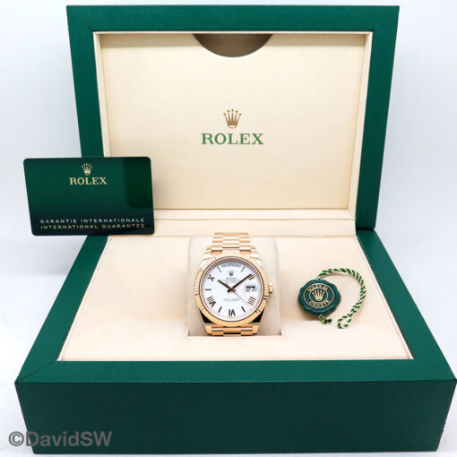 Rolex 228238 Day Date 40 18K Yellow Gold with White Roman Dial - Image 2