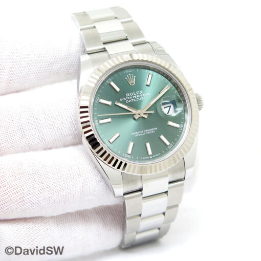 Rolex 126334 Datejust with Mint Green Dial on Oyster