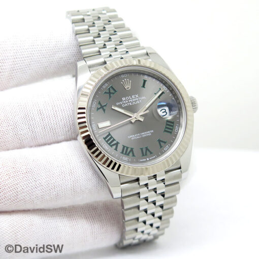 Rolex 126334 Datejust 41 with Slate Roman Dial on Jubilee
