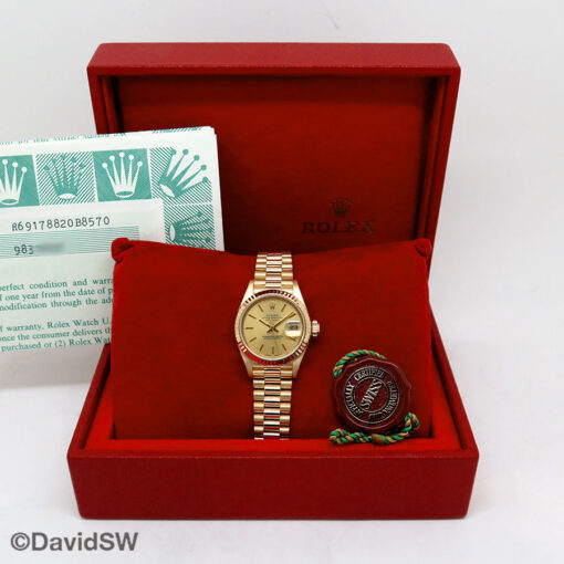 Rolex 69178 Datejust 18K Yellow Gold with Champagne Stick Dial - Image 2