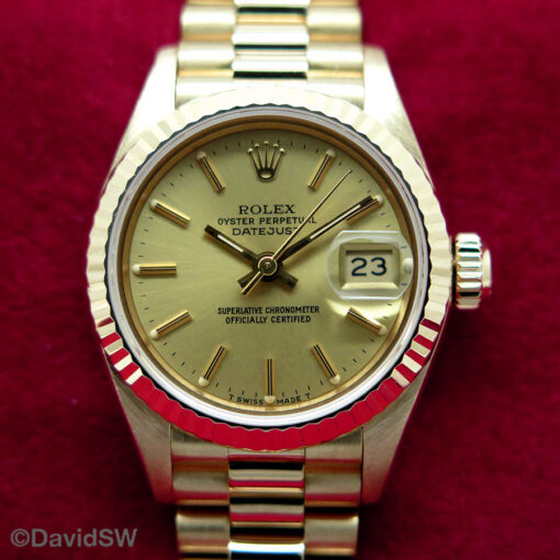 Rolex 69178 Datejust 18K Yellow Gold with Champagne Stick Dial - Image 3