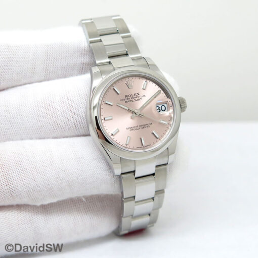 Rolex 278240 Datejust with Pink Stick Dial on Oyster