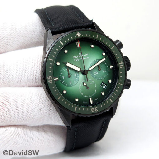Blancpain Fifty Fathoms Bathyscaphe Flyback Chronograph Ceramic with Green Dial