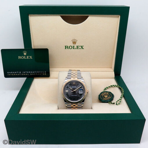 Rolex 126233 Datejust 18K/SS with Slate Roman Dial on Jubilee - Image 2