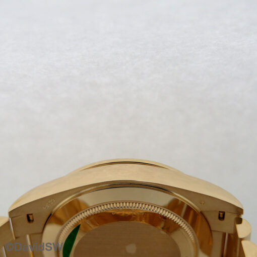 Rolex 228348RBR Day Date 40 18K Yellow Gold with Champagne Diamond Baguette Dial and Diamond Bezel - Image 6