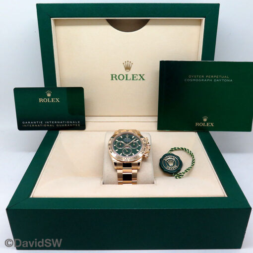 Rolex 116508 Cosmograph Daytona 18K Yellow Gold with Green Dial - Image 2