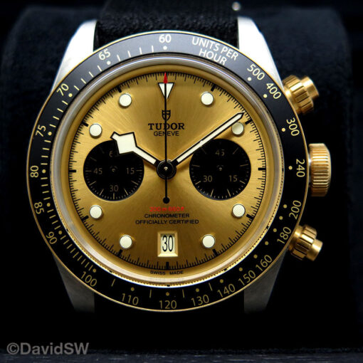 Tudor 79363N Black Bay Chronograph S&G 18K/SS with Champagne Dial on NATO - Image 3