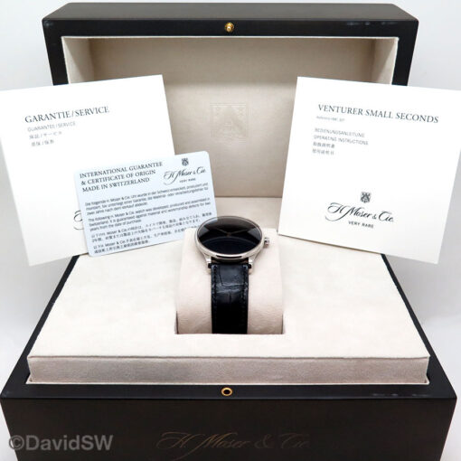 Alternative view of H. Moser & Cie Venturer 18K White Gold Vantablack 39mm